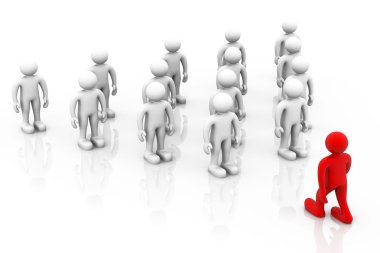 concetto di capo squadra. lavoro di squadra.