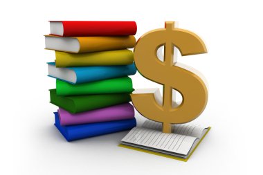 Açık kitap ve Doları