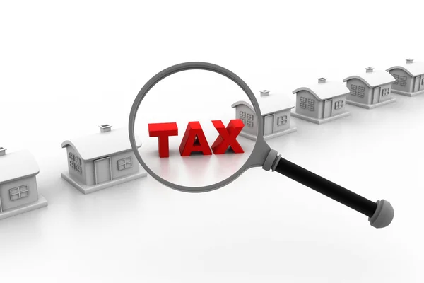 House with tax — Stock Photo, Image