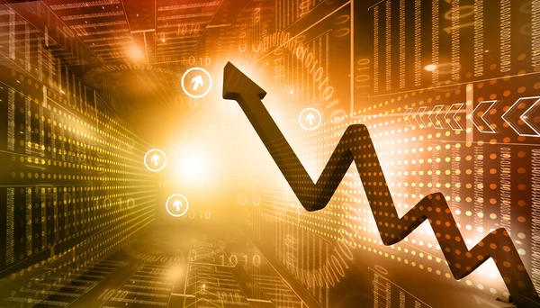 Digital illustration of Business Arrow Graph — Stock Photo, Image