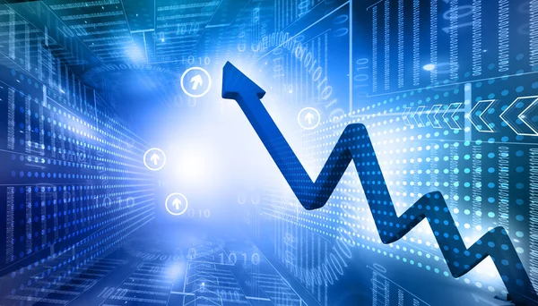 Illustration numérique de Business Arrow Graph — Photo