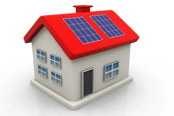 Solar panel on house — Stock Photo, Image