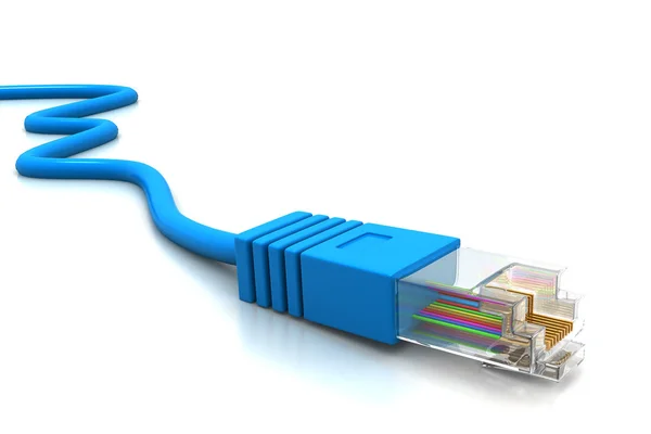 Computer network cables on white background — Stock Photo, Image