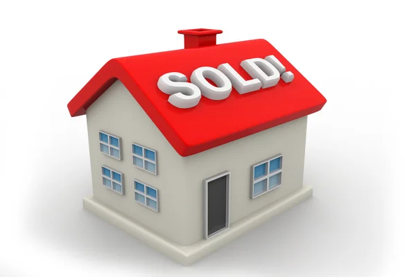 Verkocht Home Sign — Stockfoto