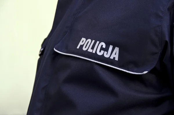 Assinatura da polícia polaca — Fotografia de Stock