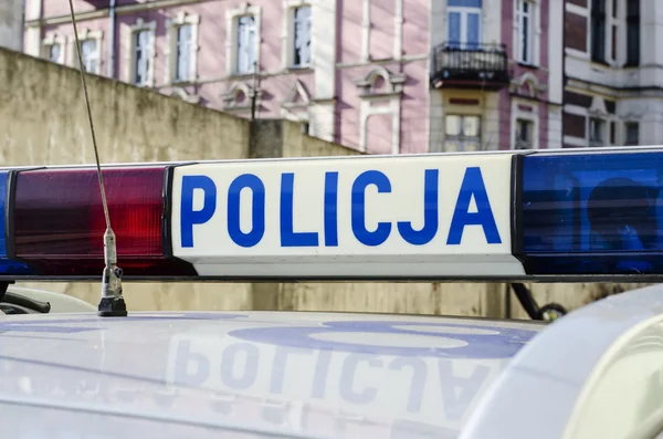 Πολωνική αστυνομία σημάδι — Φωτογραφία Αρχείου