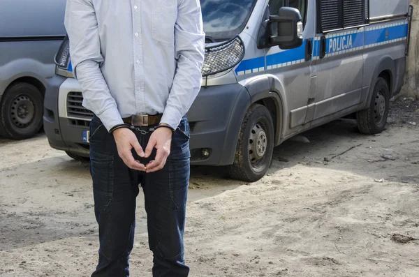Bussinessman in handcuffs — Stock Photo, Image