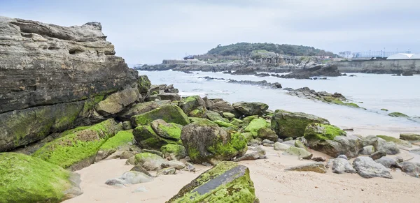 Rocce nella spiaggia di Magdalena . — Foto Stock