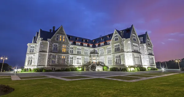 magdalena Sarayı gece manzarası. Santander, cantabria (İspanya).