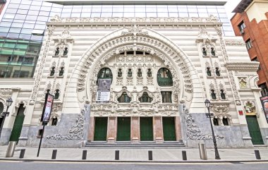 BILBAO, SPAIN - APRIL 24: Main facade of the Teatro Campos Elise clipart