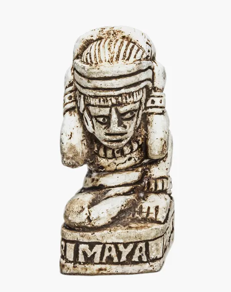 Mayan artifact from Mexico isolated against white background — Stock Photo, Image