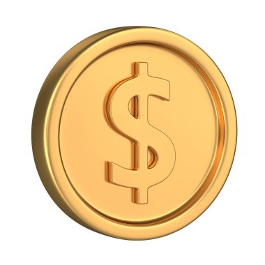 Dollar Sembol Mavi Arkaplanda, Bu 3 boyutlu oluşturulmuş bir bilgisayar görüntüsü. Beyazda izole edilmiş.