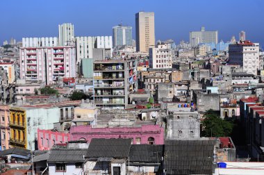 havana, Küba'nın cubamercial Merkezi panoramik manzaralı.