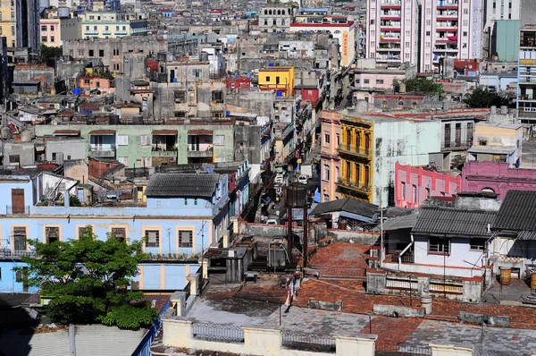 Panoramatický pohled na havana, centrum cubamercial Kuby. — Stock fotografie
