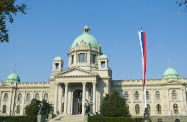 Building of the Serbian National parliament clipart