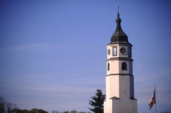 Sahat Tower (Clock Tower), Kalemegdan fortress in Belgrade, Serb — Stock Photo, Image