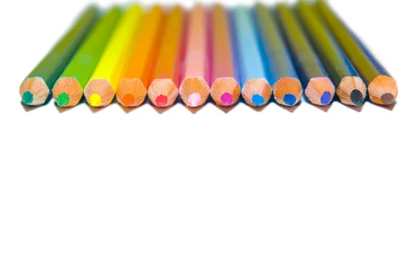 Color pencils isolated on white background — Stock Photo, Image