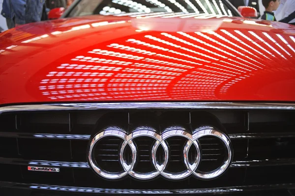 Luxuriöse Sportwagen-Details auf Autoshow — Stockfoto