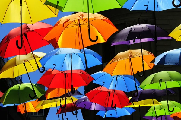 Χρωματιστές ομπρέλες — Φωτογραφία Αρχείου