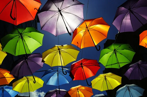 Colored umbrellas — Stock Photo, Image