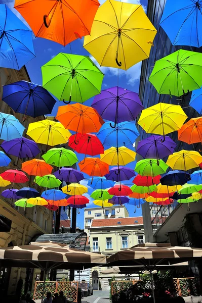 Farbige Regenschirme — Stockfoto