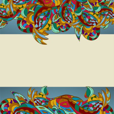 Vintage davetiye dantel süs halk zemin üzerine. t