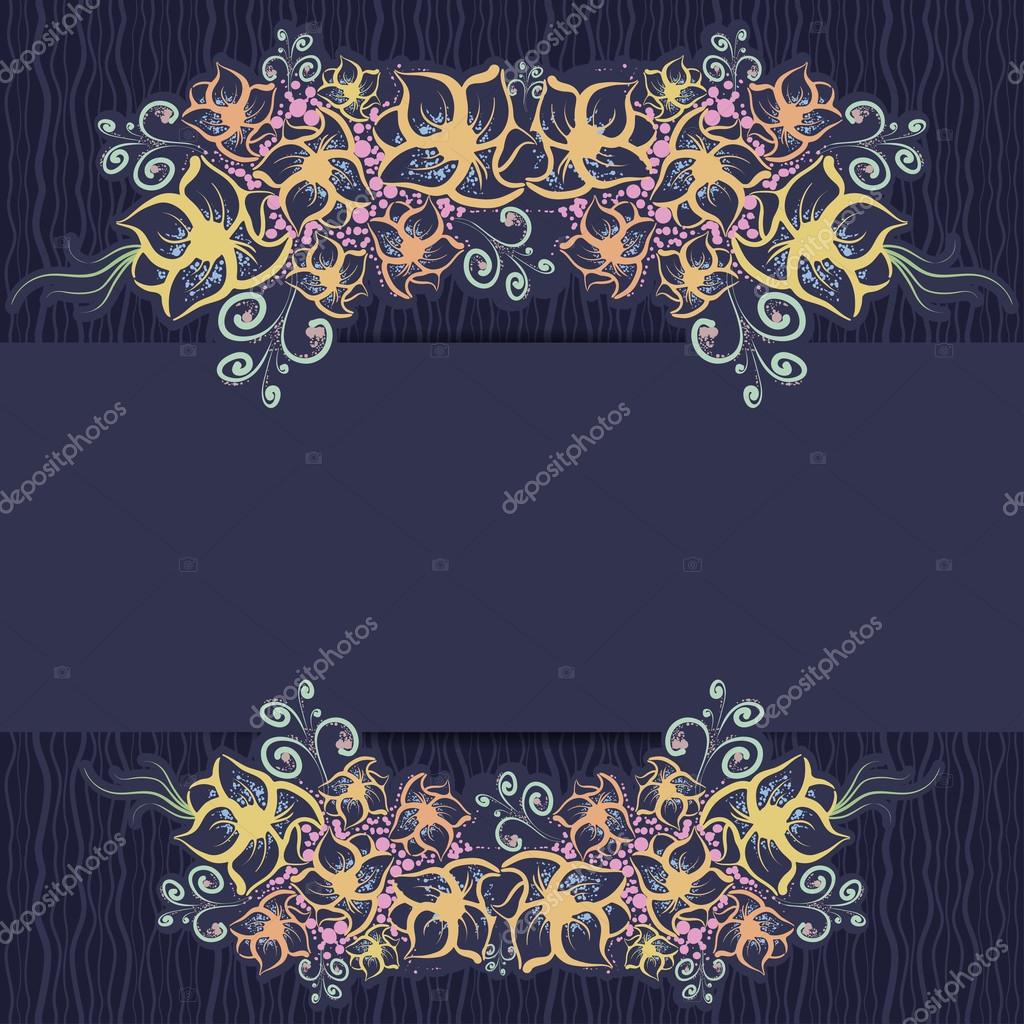 floral frame template frame design for card flyers or cover frame design for flyers