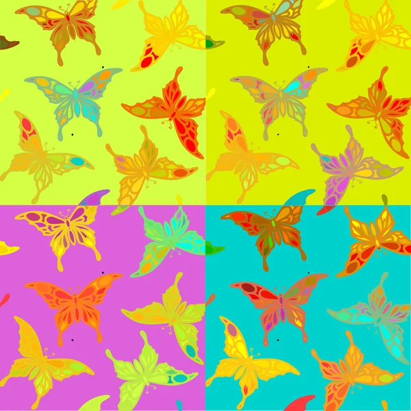 Renkli kelebek — Stok Vektör