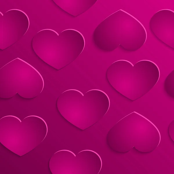 Corações rosa — Vetor de Stock