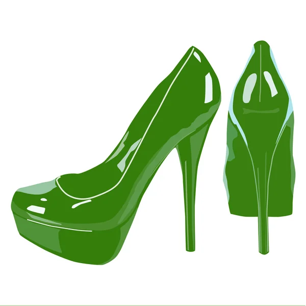 Green heels — Stock Vector