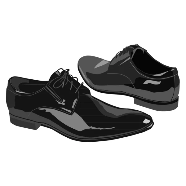 Schwarze Lackschuhe — Stockvektor