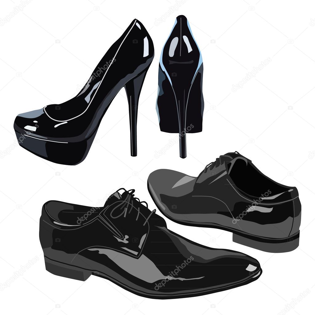 Black patent shoes