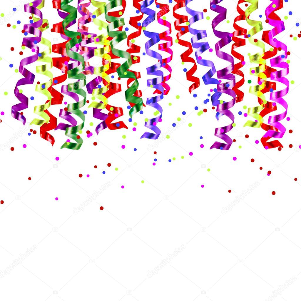 Ribbons and confetti Stock Vector by ©nastyaaroma2011 44655643