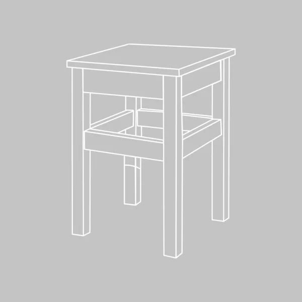 The stool. vector illustration — Stock Vector