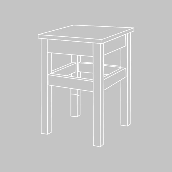 Le tabouret. illustration vectorielle — Image vectorielle