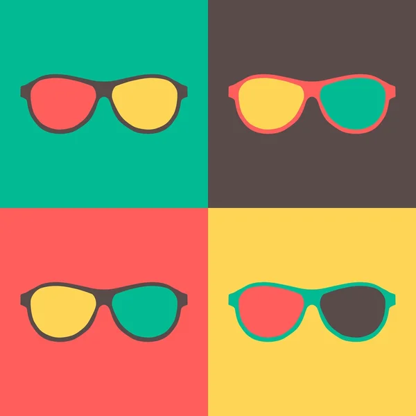 Round sunglasses in retro style — ストックベクタ