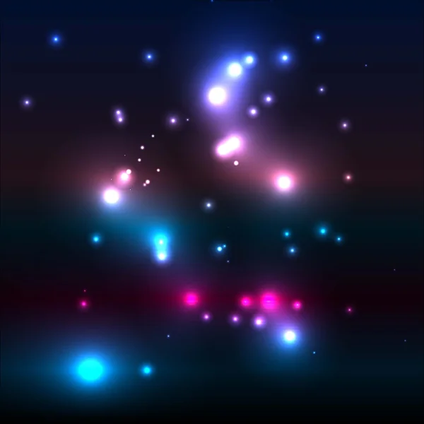 Lumières dans le ciel nocturne — Image vectorielle
