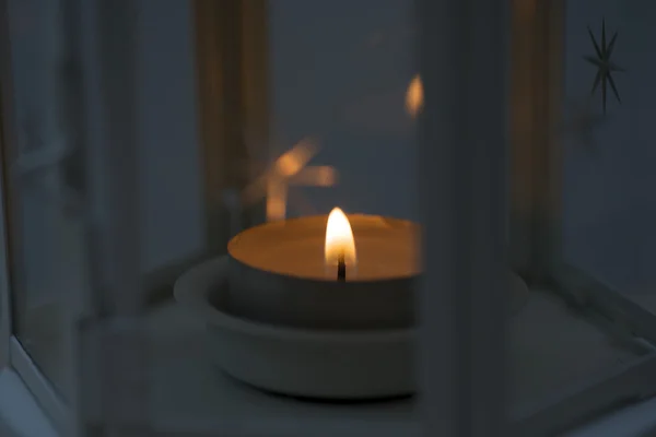 Close-up of the lantern candle — Stock Photo, Image