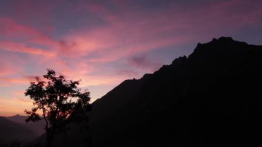 Sundown alps sonnenuntergang den alpen içinde içinde