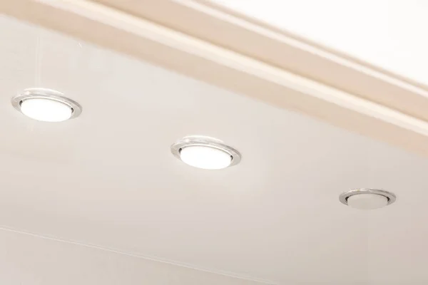 One of the lamps built into the ceiling has burned out and the light bulb needs to be replaced