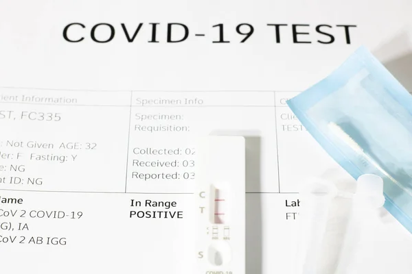 2019-nCoV Випробування вірусу COVID-19. Коронавірус перевіряє дві смуги, додатні.. — стокове фото