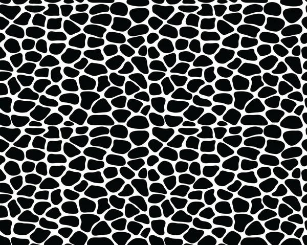 Sömlöst Mönster Leopard Hud Svart Och Vit Illustration — Stock vektor