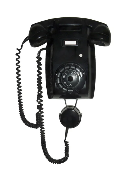 arka plandan izole antika Bakalit döner duvar telefon