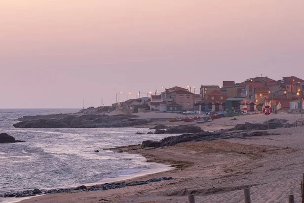 Vila Cha Village Beach Porto Sunset Portugal — Stockfoto