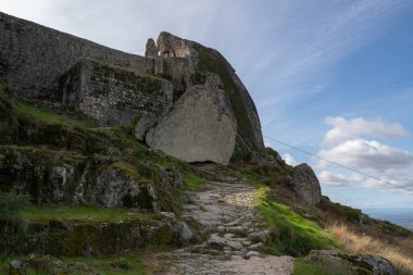 Monsanto boulder stone castle pathway, in Portugal