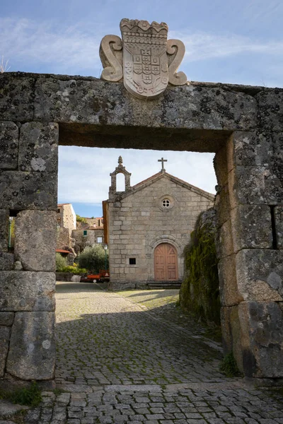 Monsanto Historic Stone Village Entrance Santo Antonio Chapel Portugal — Foto de Stock