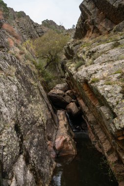 Rock landscape in Penha Garcia historic village, in Portugal