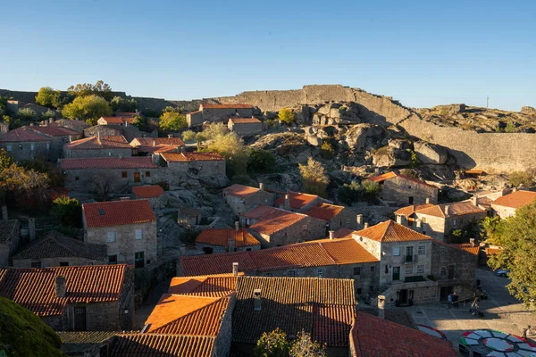 Antique Stone Houses Seen Sortelha Castle Portugal — Stock Photo, Image