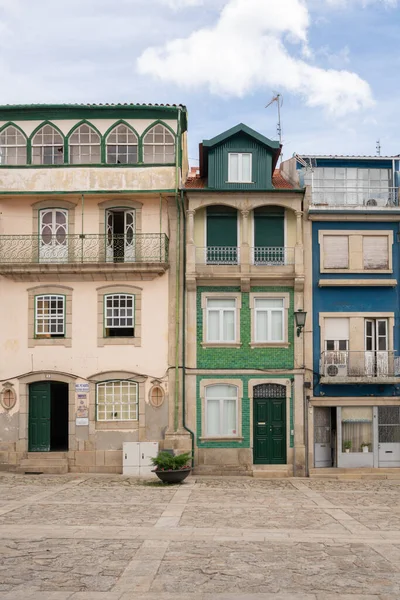 Históricas Casas Colores Antiguos Centro Ciudad Chaves Portugal — Foto de Stock
