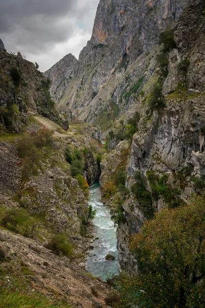Ruta Del Cares Sendero Paisaje Natural Parque Nacional Picos Europa —  Fotos de Stock